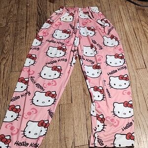 Hello Kitty Kids Pajama Bottoms in Pink with White Accents